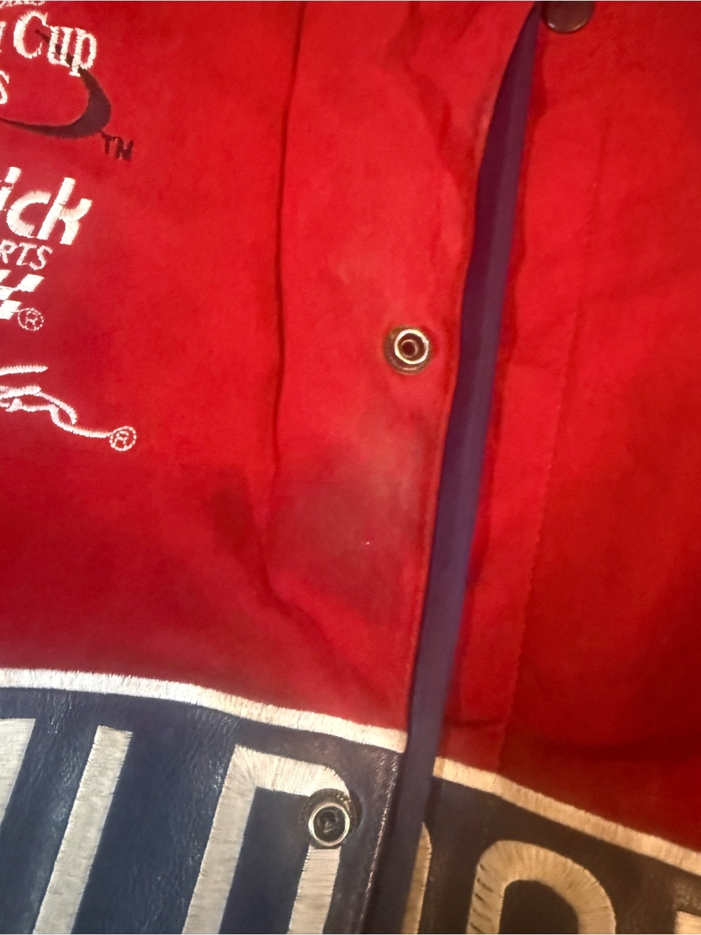 JH Design Jeff Gordon Red & Black Racing Patchwork Jacket - Picture 4 of 5